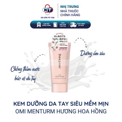  KEM DƯỠNG DA TAY SIÊU MỀM MỊN OMI MENTURM (HƯƠNG HOA HỒNG)(NHẬT BẢN) 