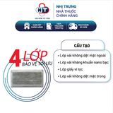  Khẩu trang y tế  4 lớp Nhị Trưng 100% vải không dệt lọc bụi hộp 50 cái màu xám 