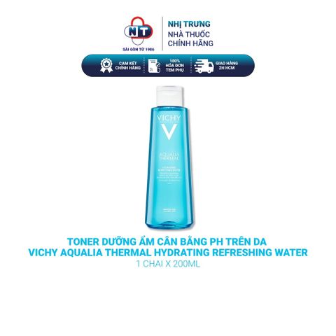  Toner dưỡng ẩm cân bằng ph trên da Vichy Aqualia Thermal Hydrating Refreshing Water 200ml 