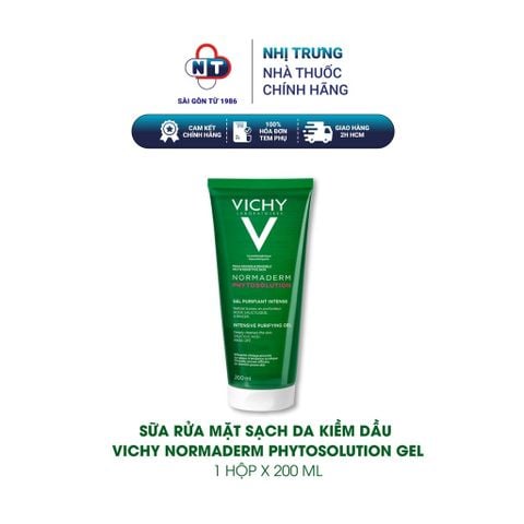  Sữa rửa mặt sạch da kiềm dầu Vichy Purete Thermale Fresh Cleansing Gel 200ml 