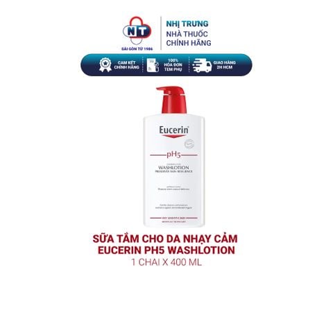  Sữa tắm cho da nhạy cảm Eucerin pH5 Washlotion 400ml 