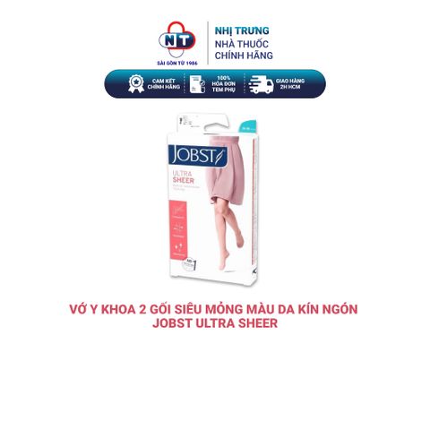  Vớ y khoa 2 gối siêu mỏng màu da kín ngón Jobst Ultra Sheer 