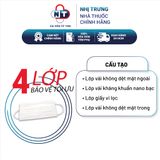  Khẩu trang y tế 4 lớp cao cấp kháng khuẩn mềm mịn Nhị Trưng hộp 50 cái màu trắng 