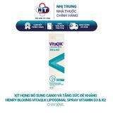 Xịt họng bổ sung Canxi và tăng sức đề kháng Henry Blooms VitaQLK Liposomal Spray Vitamin D3&K2 50ml 