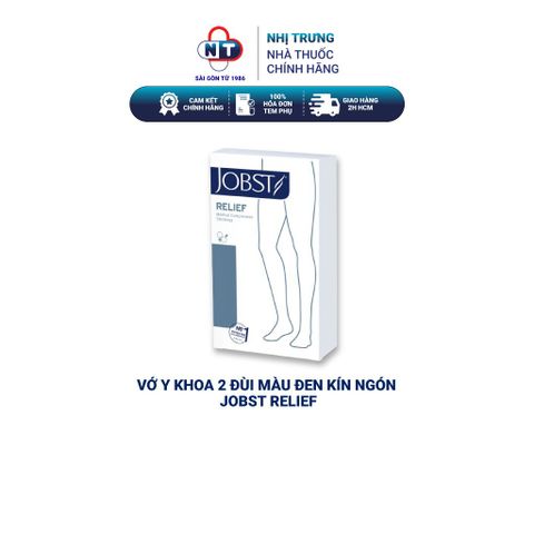  Vớ y khoa 2 đùi màu đen kín ngón Jobst Relief 