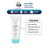  Sữa rửa mặt tẩy trang kiềm dầu Vichy Purete Thermale 3 In 1 One Step Cleanser Sensitive Skin And Eyes 100ml 
