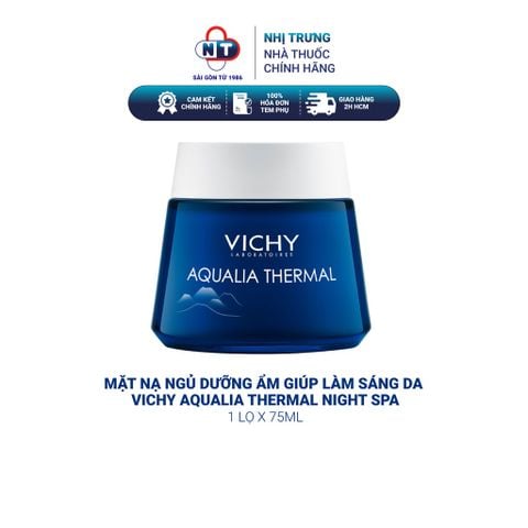  Mặt nạ ngủ dưỡng ẩm giúp làm sáng da Vichy Aqualia Thermal Night Spa 75ml 