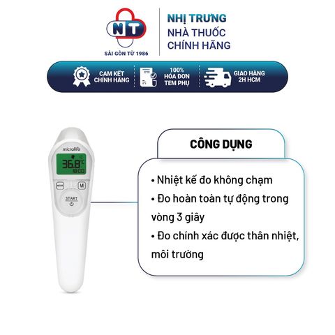  Nhiệt kế hồng ngoại nhỏ gọn Microlife NC 200 