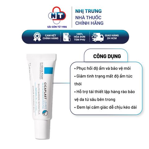  Kem dưỡng ẩm môi La Roche-Posay Cicaplast Lips 7.5ml 