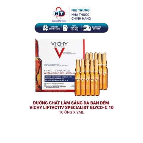  Dưỡng chất làm sáng da ban đêm Vichy Liftactiv Specialist Glyco-C 10 ống 2ml 