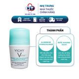  Lăn Khử Mùi Khô Thoáng Cho Da Nhạy Cảm Vichy Antiperspirant Deodorant 50ml 