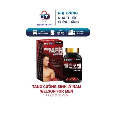  Tăng Cường Sinh Lý Nam Welson For Men Hộp 60 Viên 
