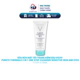  Sữa rửa mặt tẩy trang kiềm dầu Vichy Purete Thermale 3 In 1 One Step Cleanser Sensitive Skin And Eyes 100ml 