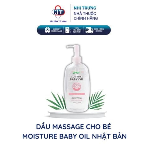  Dầu massage cho bé Moisture Baby Oil S Select Nhật Bản Hatomugi Viet Nam 300ml 