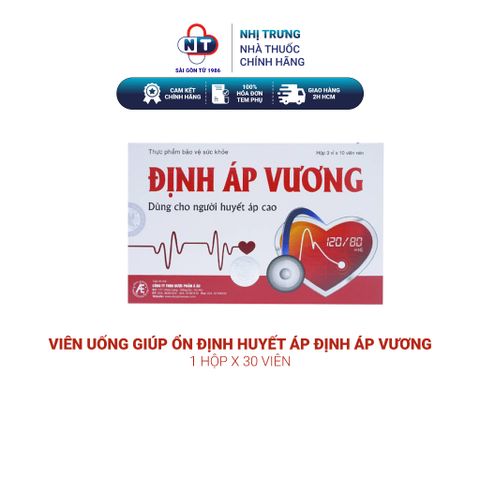  Viên uống giúp ổn định huyết áp Định Áp Vương hộp 30 viên 