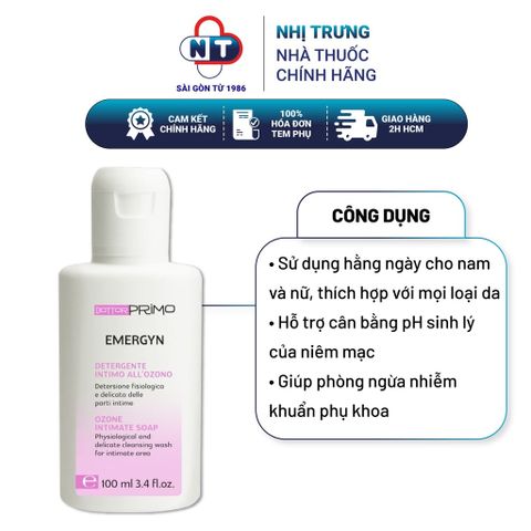  Dung Dịch Vệ Sinh Phụ Nữ DottorPrimo Emergyn 100ml 