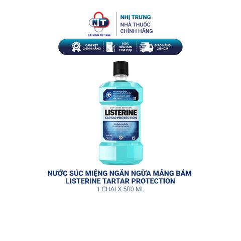  Nước Súc Miệng Ngăn Ngừa Mảng Bám Listerine Tartar Protection 500ml 