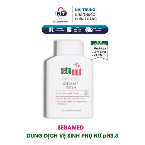  Dung dịch vệ sinh phụ nữ cân bằng pH vùng kín Sebamed pH3.8 (200ml) 