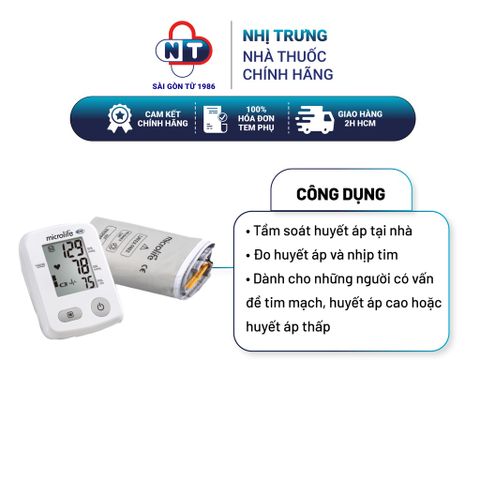  Máy đo huyết áp bắp tay Microlife A2 Classic 