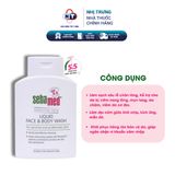  Sữa rửa mặt và tắm SebaMed cho da nhạy cảm pH 5.5 chai 200ml 