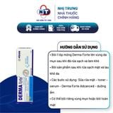  Gel Trị Mụn Trứng Cá, Ngừa Thâm, Mờ Sẹo, Da Dầu Mụn Derma Forte Advanced 15g 