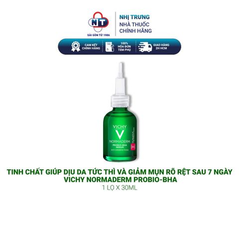 Tinh chất giúp dịu da tức thì và giảm mụn rõ rệt sau 7 ngày Vichy Normaderm Probio-BHA 30ml 