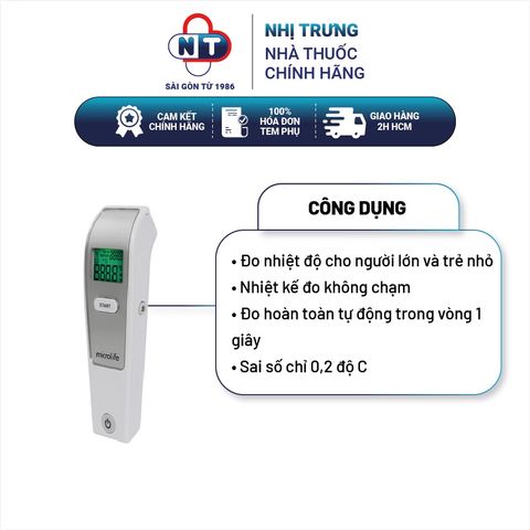  Nhiệt kế hồng ngoại cảm biến nhiệt độ Microlife FR1MF1 