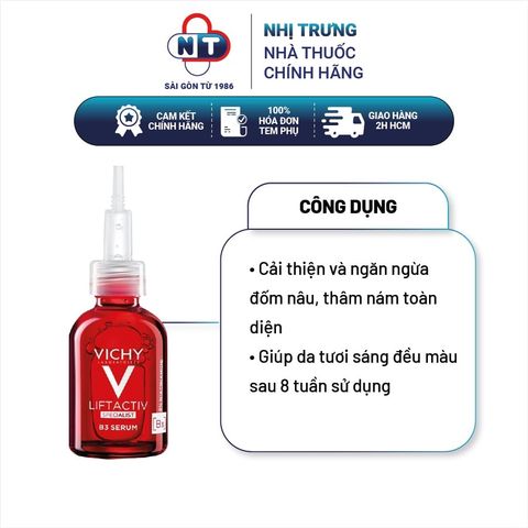  Serum mờ thâm và dưỡng trắng Vichy Liftactiv Specialist B3 Serum Dark Spots & Wrinkles 30ml 