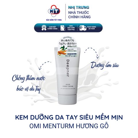  KEM DƯỠNG DA TAY SIÊU MỀM MỊN OMI MENTURM (HƯƠNG GỖ)(NHẬT BẢN) 