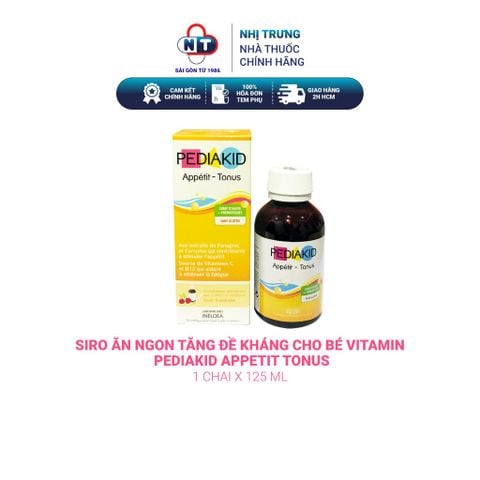  Siro ăn ngon tăng đề kháng cho bé Vitamin Pediakid Appetit Tonus chai 125ml 