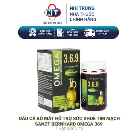  Dầu cá omega bổ mắt hỗ trợ sức khỏe tim mạch Supra Sanct Bernhard 90 viên 