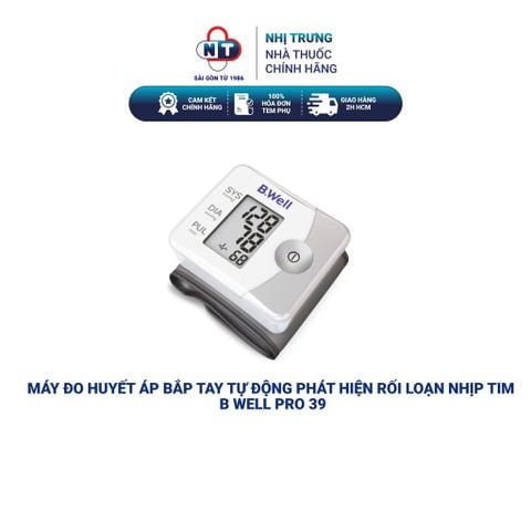  Máy đo huyết áp bắp tay tự động phát hiện rối loạn nhịp tim B Well Pro 39 