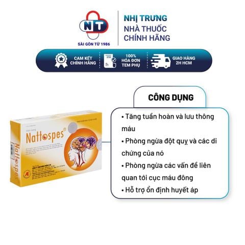  Viên uống phòng ngừa tai biến và ổn định huyết áp Nattokinase hộp 30 viên 