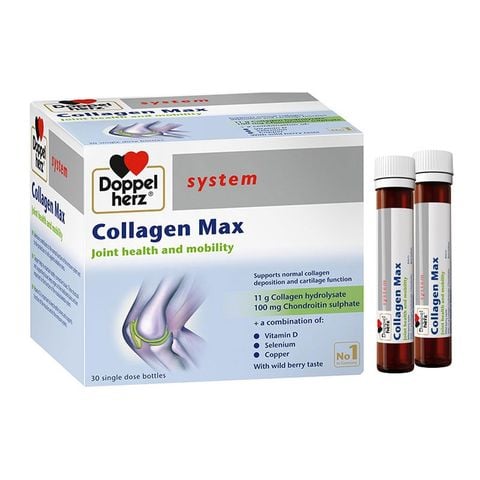  Thực phẩm bảo vệ sức khỏe bổ khớp Doppellherz Collagen Max hộp 30 ống 