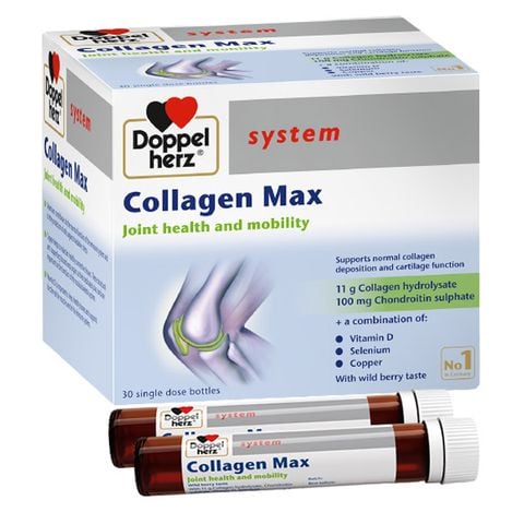  Thực phẩm bảo vệ sức khỏe bổ khớp Doppellherz Collagen Max hộp 30 ống 