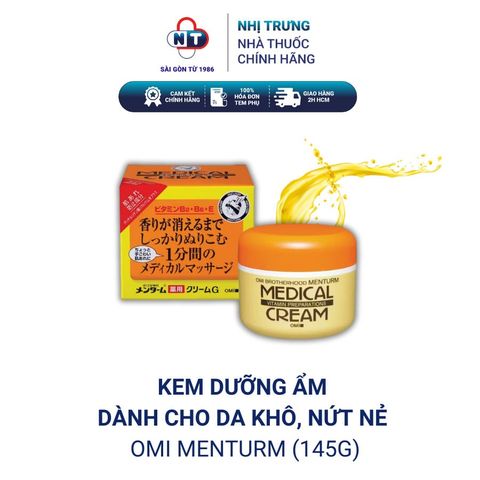  KEM DƯỠNG ẨM DÀNH CHO DA KHÔ, NỨT NẺ OMI MENTURM (145G) 