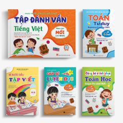 Combo 5 cuốn Tự tin vào lớp 1: Tập đánh vần - Toán Tư duy - Bước đầu Tập viết - Cùng bé Chinh phục Toán học - Giúp bé Luyện đọc
