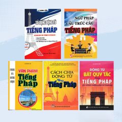 Combo Sách Học Tiếng Pháp Cho Người Mới Bắt Đầu + Động Từ Bất Quy Tắc Trong Tiếng Pháp (Bộ 5 Cuốn)