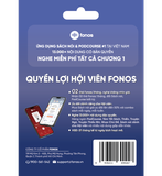  Thẻ Hội Viên Fonos Tháng - Premium PRO 