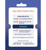  Thẻ Hội Viên Fonos Tháng - Premium PRO 