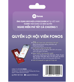  Thẻ Hội Viên Fonos Quý - Premium PRO 