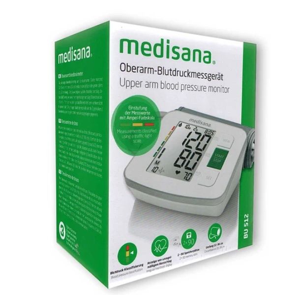 Máy đo huyết áp bắp tay Medisana BU512 bộ nhớ 2 người 90 kết quả