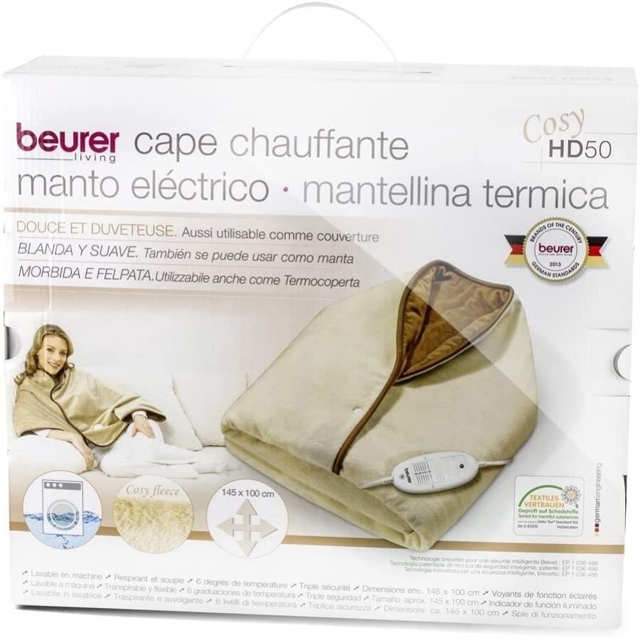 Áo choàng sưởi ấm Beurer HD50 bằng điện nhập khẩu Đức giữ ấm cơ thể