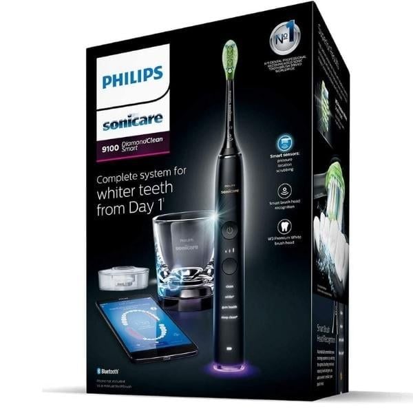 Bàn chải đánh răng điện Philips Sonicare 9100 DiamondClean Smart (màu đen HX9901/14)