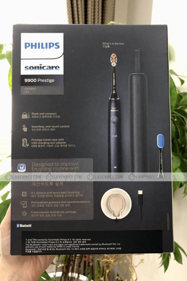 Bàn chải đánh răng điện Philips Sonicare 9900 Prestige with SenseIQ