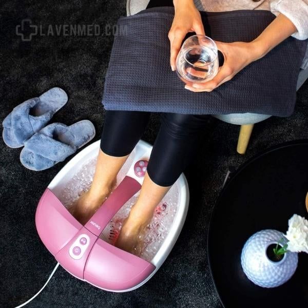 Bồn ngâm chân Beurer FB35 với tính năng Massage rung, Con lăn massage thường, Đèn hồng ngoại