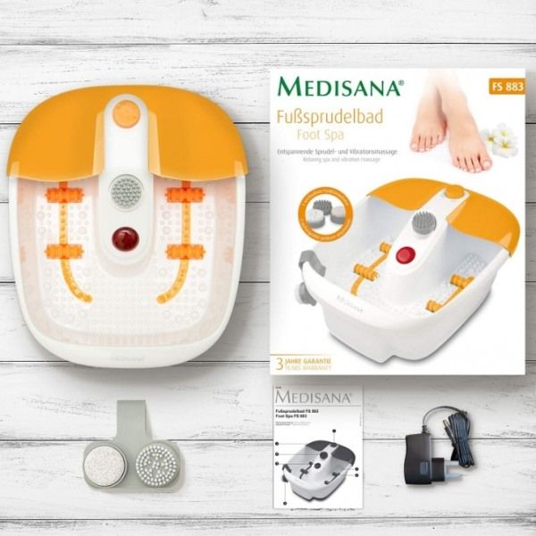 Bồn massage chân Medisana FS883 làm nóng nước, giữ ấm, rung sủi