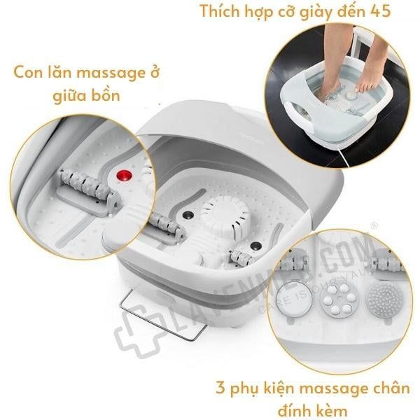 Bồn ngâm chân Medisana FS886 massage chân tại nhà với chức năng rung