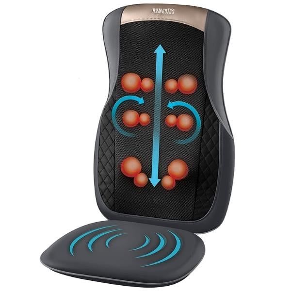 Đệm ghế massage Homedics MCS-624HJ công nghệ shiatsu kèm nhiệt có sạc