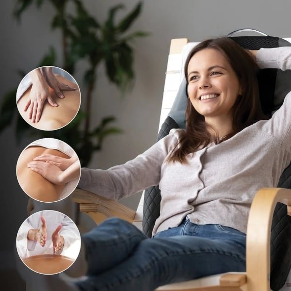 Đệm ghế massage Homedics MCS-950 kèm gối massage cổ có thể sạc lại